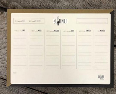 LE PAPIER FAIT DE LA RESISTANCE LE SEMAINIER 週スケジュール帳